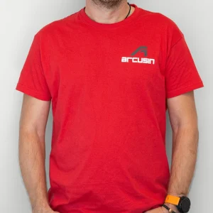 Camiseta logo Arcusin roja unisex